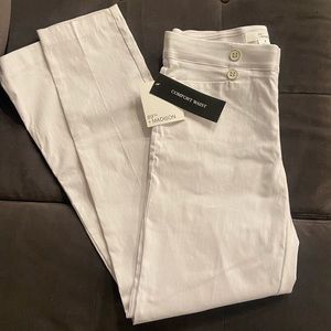 White Straight Leg Work Pants NWT